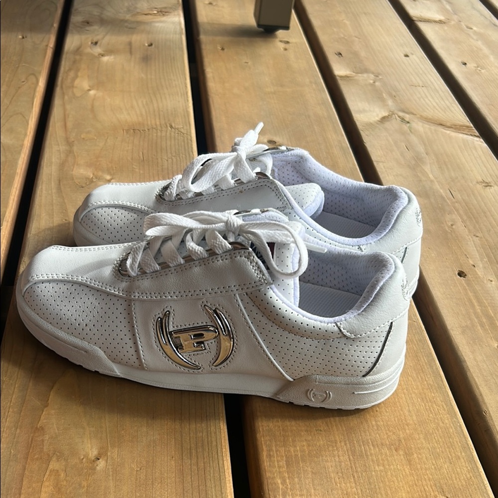 Phat Farm White Sneakers with Silver Logo